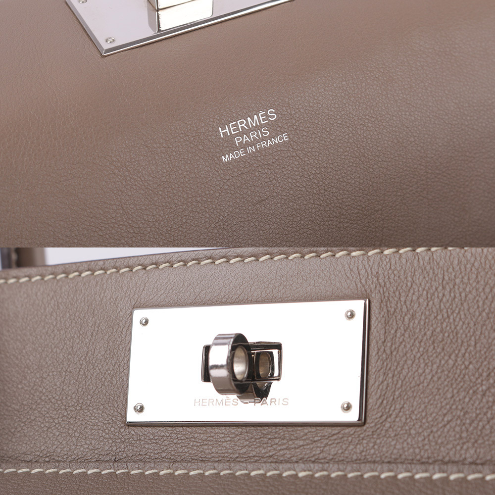 【HERMES】Toolbox 26cm SWIFT皮 銀釦手提斜背二用包(大象灰) HE19000113