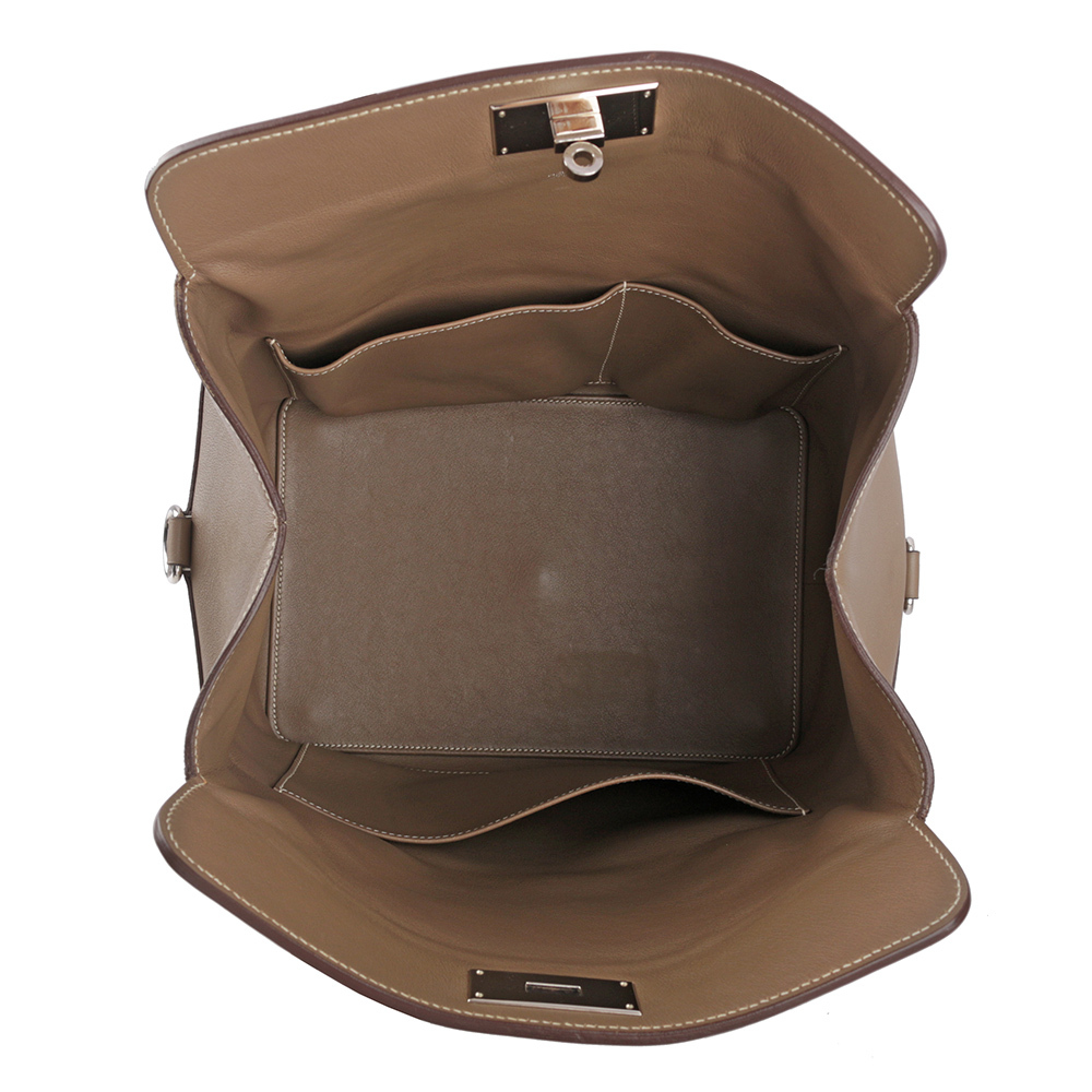 【HERMES】Toolbox 26cm SWIFT皮 銀釦手提斜背二用包(大象灰) HE19000113