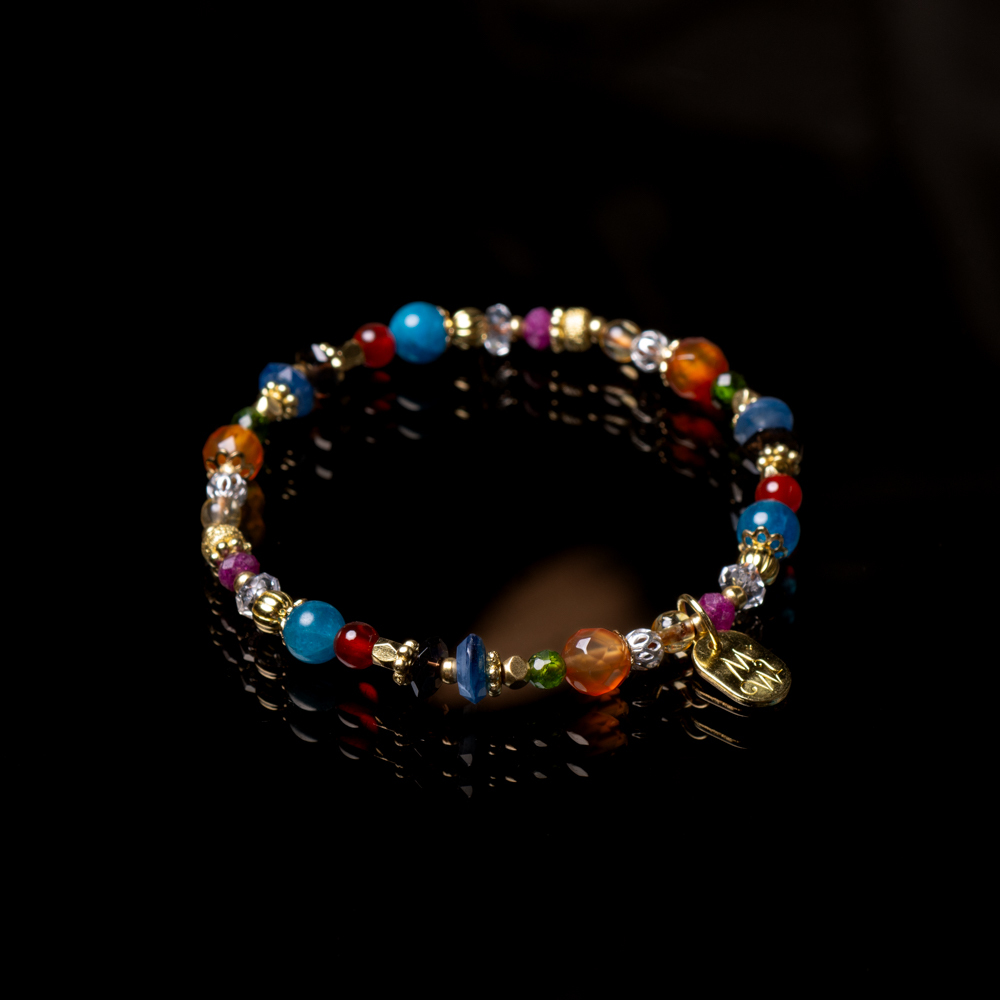 解密瑪雅｜紅玉髓磷灰石紅寶石手鍊 C1618