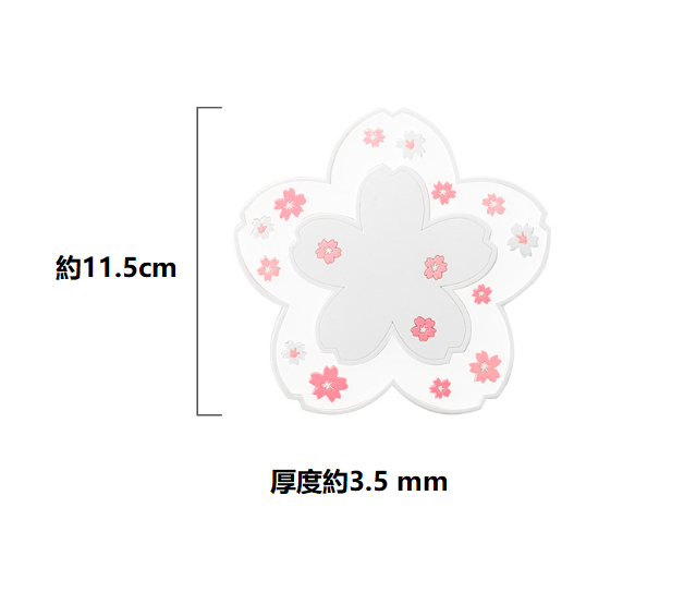 激抵櫻花隔熱墊 （白色小號） | 杯墊 | 防燙鍋墊 | 矽膠 防滑 隔熱 鍋墊 煲墊