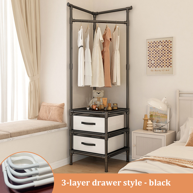 New multifunctional coat rack corner storage cabinet simple wardrobe (F08 model)