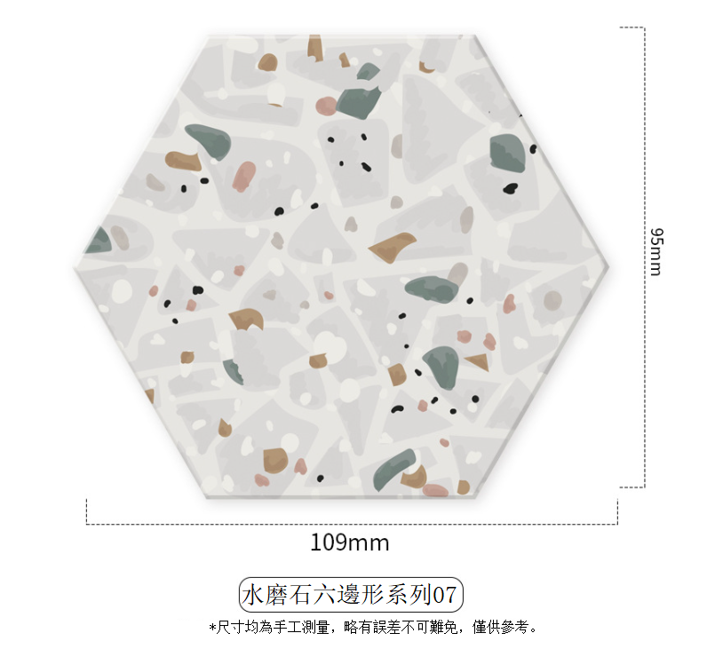 激抵多邊型矽藻土吸水墊 矽藻泥家用吸水杯墊 隔熱餐墊 漱口杯墊 浴室吸水置物墊 矽藻土墊 隔熱墊【水磨石六邊形杯墊07】