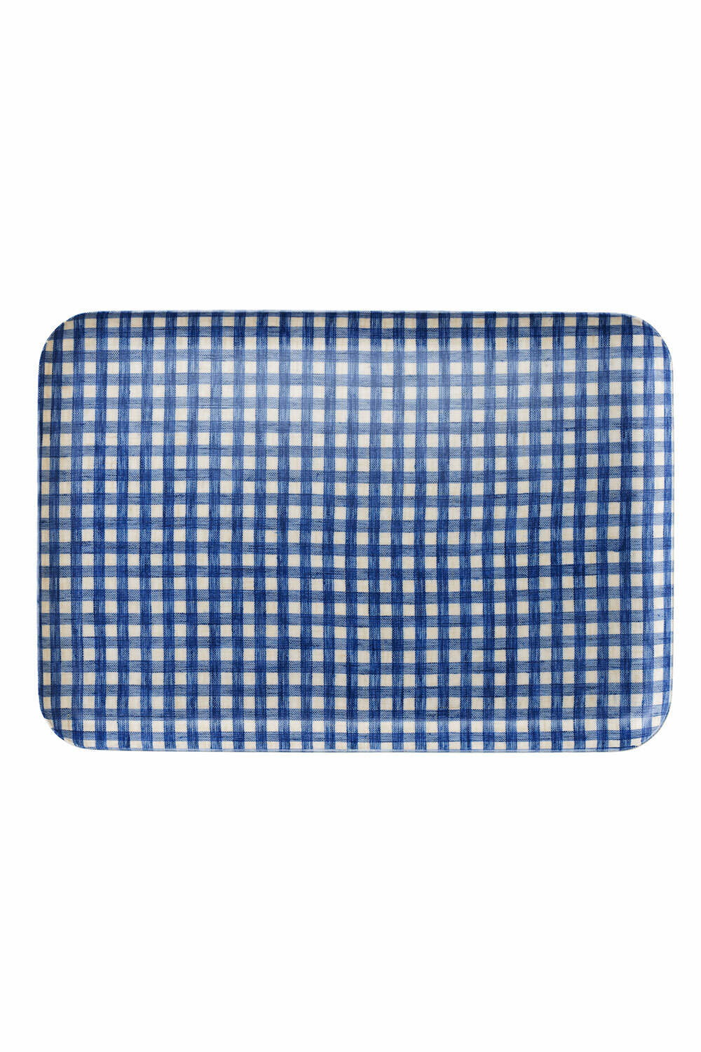 fog-亞麻面托盤L / 青藍嘉頓格紋