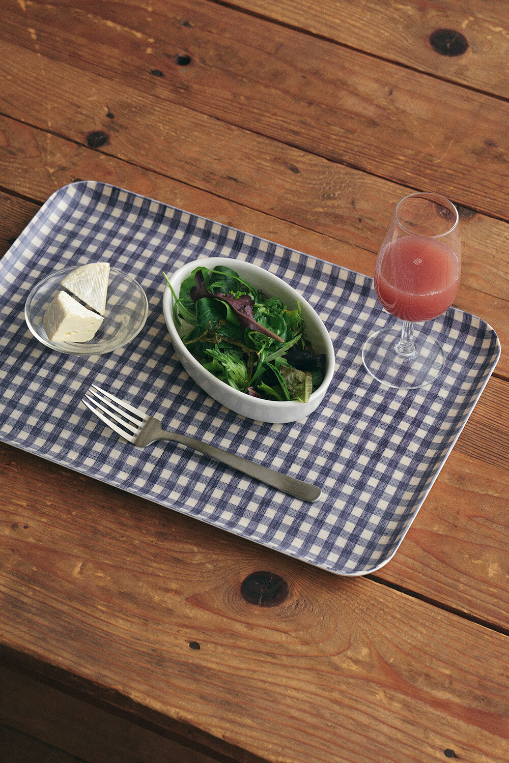 fog-亞麻面托盤L / 螺甸紫嘉頓格紋