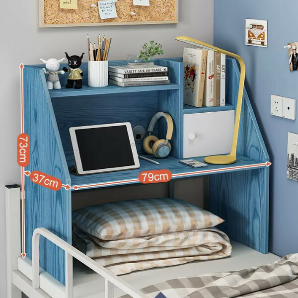 Popular space furniture bedside table computer table bed table study table [blue] 79x37x73cm
