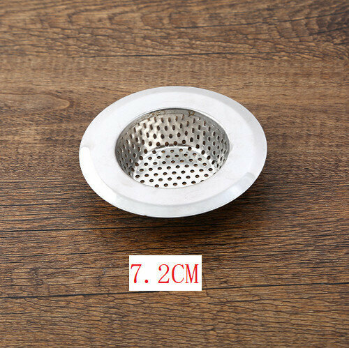[1 pack] stainless steel sink filter dishwasher funnel filter screen floor drain net water level net slag mesh zinc disc partition screen [specification 7.2cm wide side punching coarse mesh floor drain]