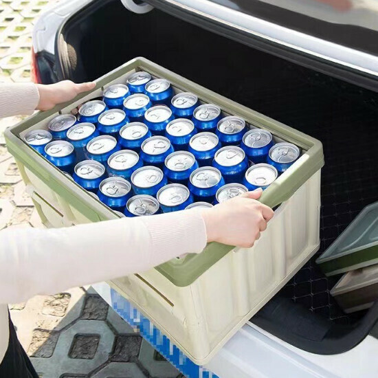 Home Foldable Multi-purpose Storage Plastic Box (Matcha Green 56L)