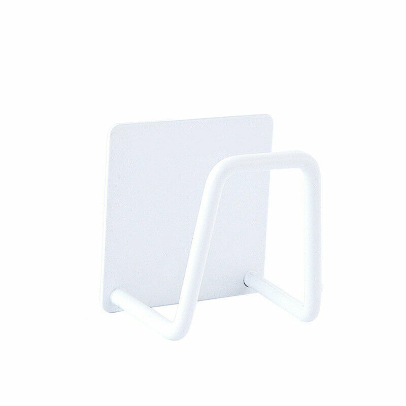 Steel sponge draining rack Sink sponge wiping rack Steel wool ball draining rack Draining storage rack Nail-free sponge rack Scouring pad rack【White】 