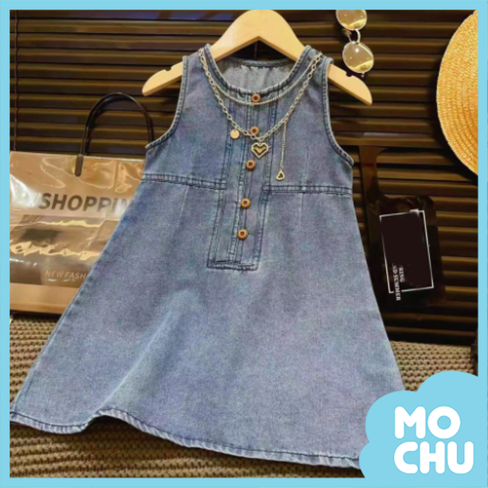 A字牛仔無袖連身裙