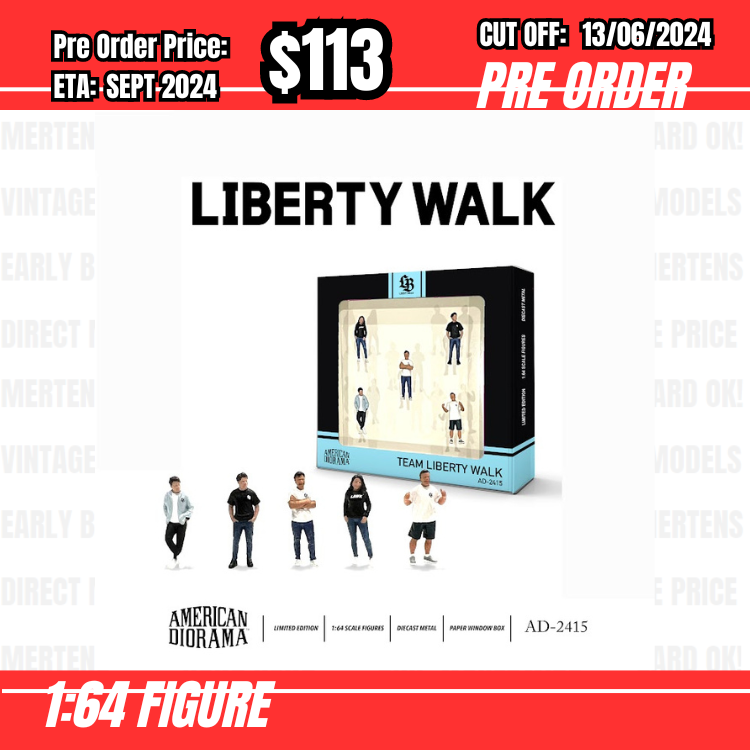 PO-$113 * American Diorama * 1:64 Figure Set: Team Liberty Walk (Set of 5 figures) [OD31/05]