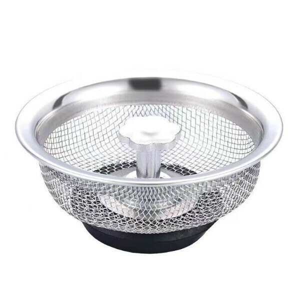 Stainless steel sink anti-odor cover floor drain screen Kitchen basin sink drain filter (silver)