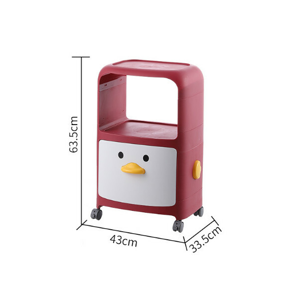 Hotly recommended Japanese storage series, multi-barrel storage cabinet, bathroom storage cabinet, toy cabinet, bedside table [2 layers] red
