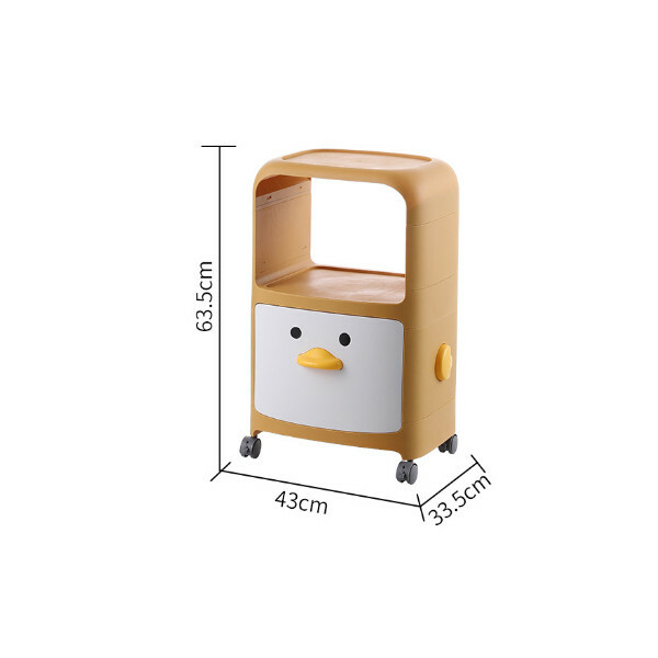 Hotly recommended Japanese storage series, multi-barrel storage cabinet, bathroom storage cabinet, toy cabinet, bedside table [2 layers] yellow