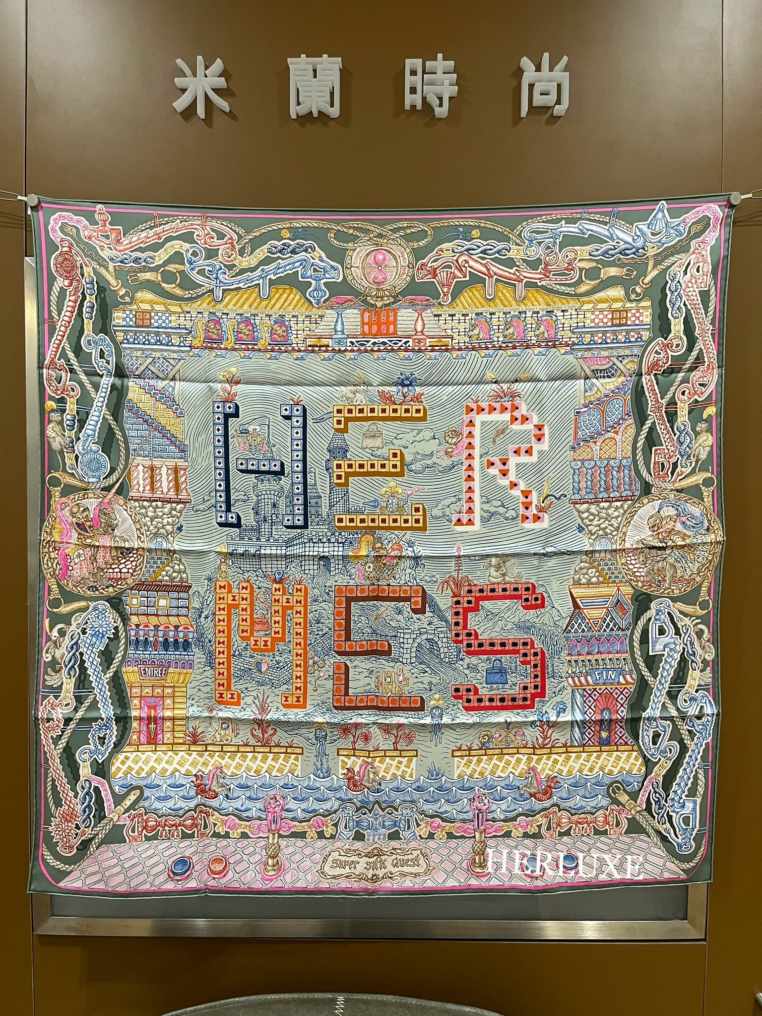 Scarf 100% soie 90 x 90cm