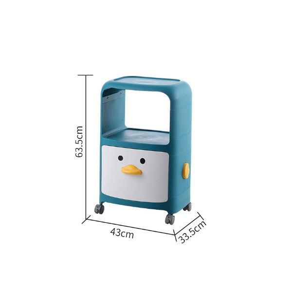 Hotly recommended Japanese storage series, multi-barrel storage cabinet, bathroom storage cabinet, toy cabinet, bedside table [2 layers] blue