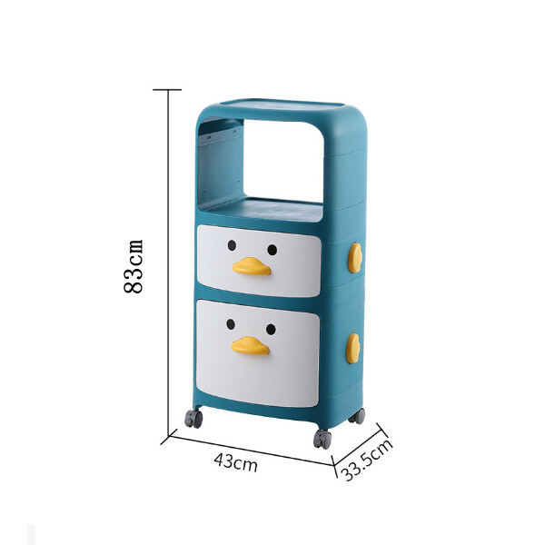 Hotly recommended Japanese storage series, multi-barrel storage cabinet, bathroom storage cabinet, toy cabinet, bedside table [3 layers] blue