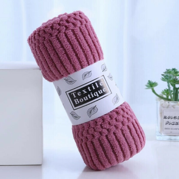 (Special) coral velvet towel (purple)