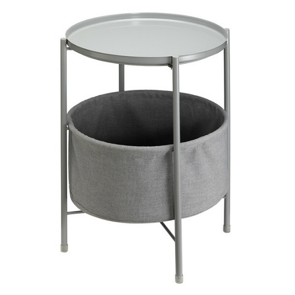 Hotly recommended Nordic iron round table coffee table bedside table storage cabinet (grey) 42x52cm