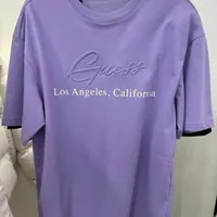 [S] GUESS EMBOSSED LETTERING SHORT SLEEVE T-SHIRT,VIOLET, MO2K9433-VLT [FINAL SALE] (SGU562)