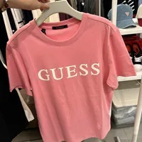 [S] GUESS MEN'S BIG GUESS PRINT SHORT SLEEVE T-SHIRT,PINK, MO2K9430-PNK (SGU563)