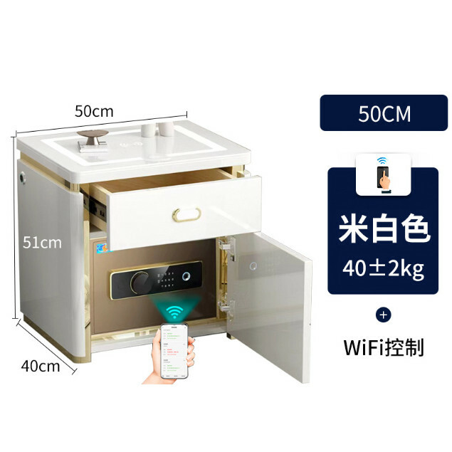 Hot-recommended clip-on expert [Tiger clip-on] bedside table-wifi model-white