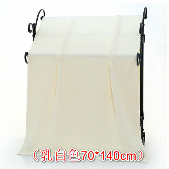 爆款（乳白色70*140cm）高密度珊瑚絨大浴巾 （一條裝） 毛巾 