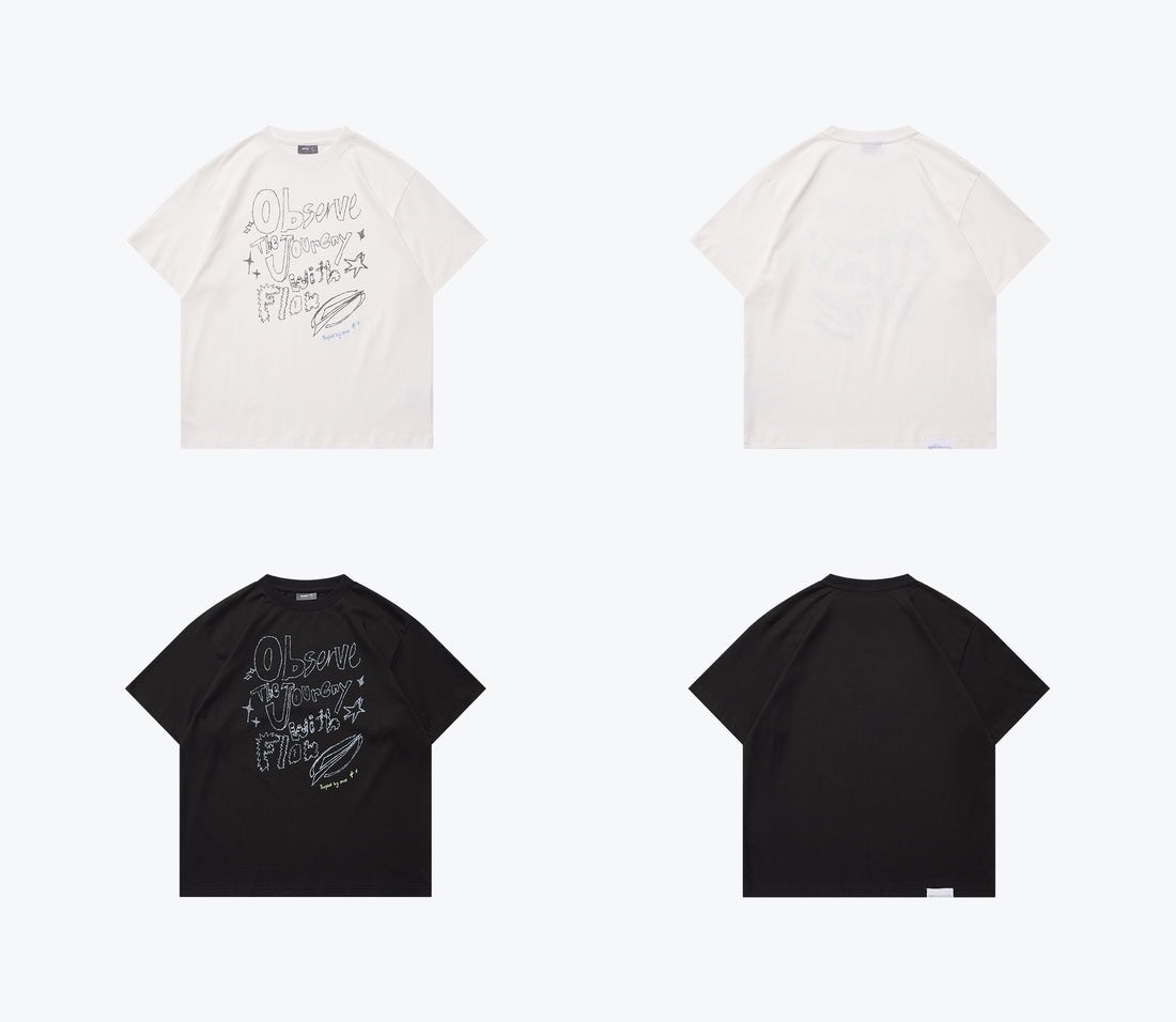 SENSE Chalk Printed Oversize Tee