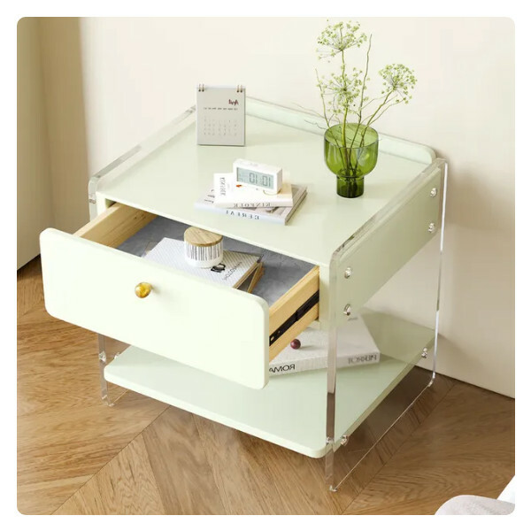 Hot push bedside table storage cabinet acrylic creative style (green) 45x38x43cm