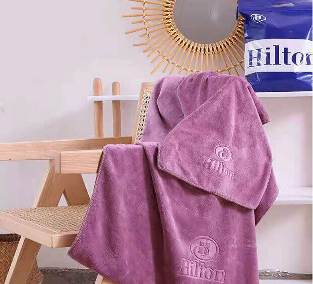 Towel bath towel two-piece set (purple) specifications [towel 35*70cm bath towel 70*140cm]
