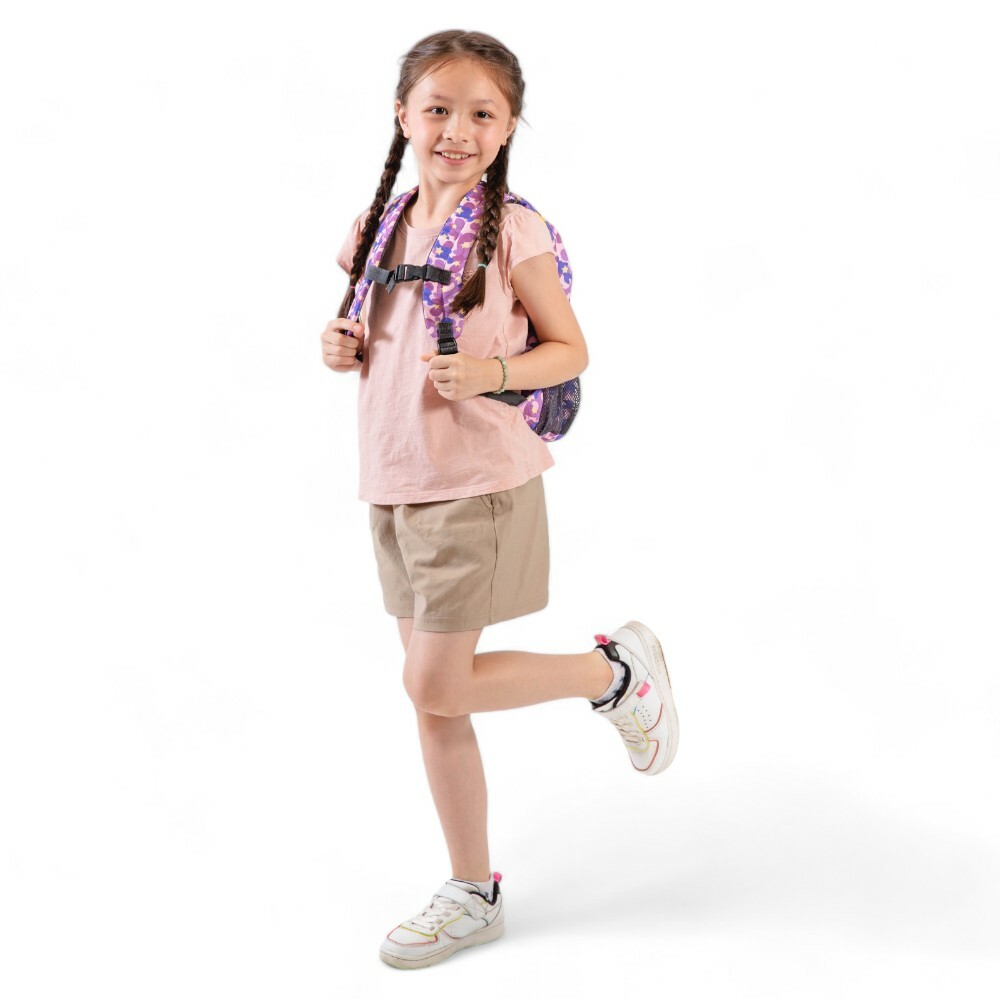 Kids Mountaineer Backpack , Purple Star Camouflage