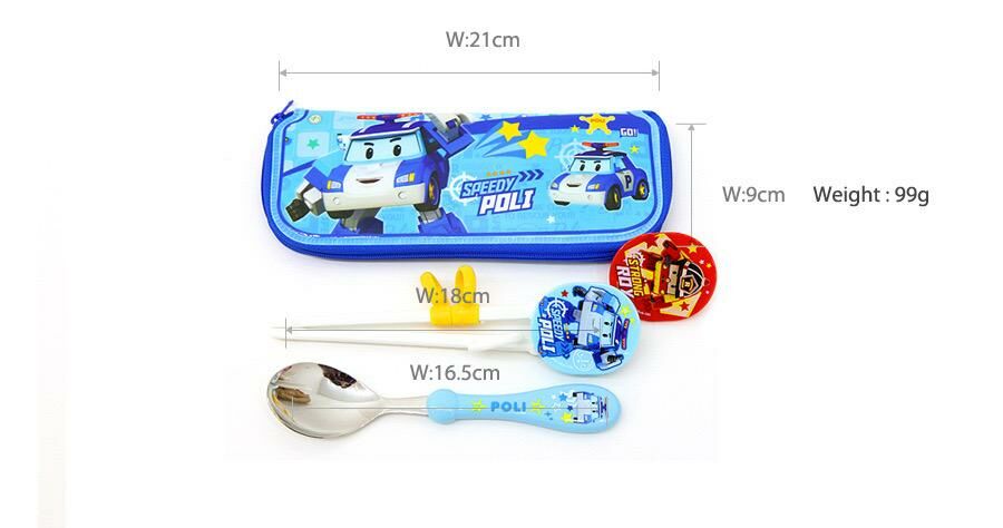 韓國製 Poli 3件套餐具套裝