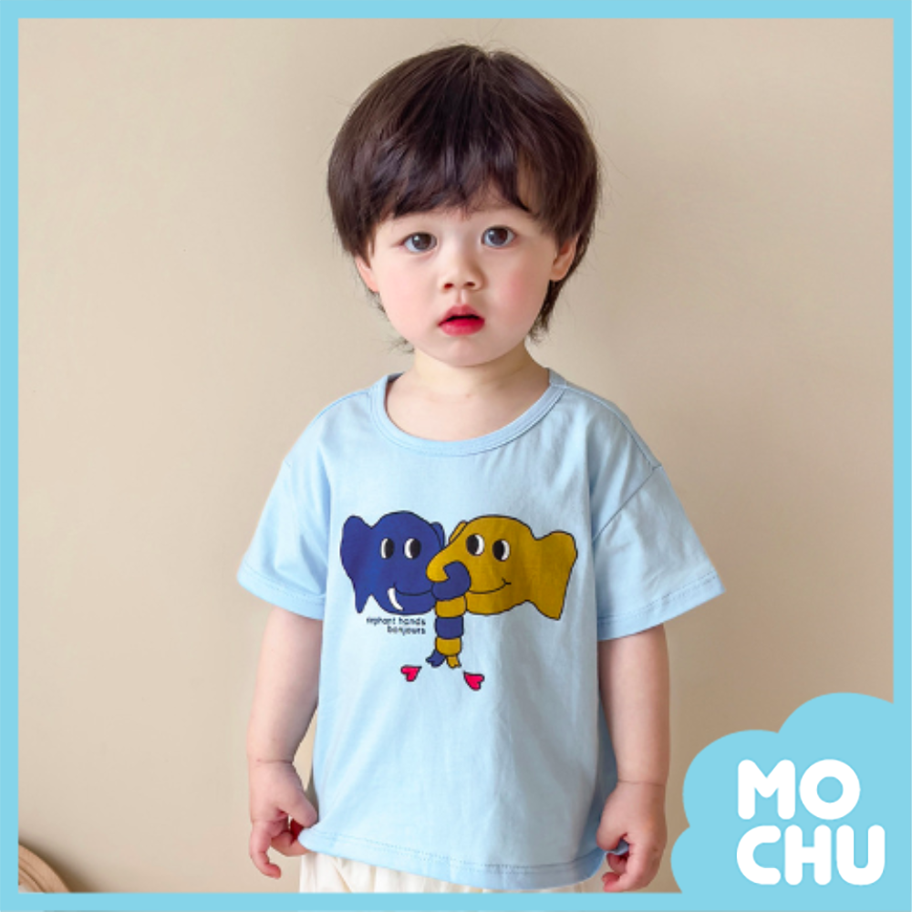 長鼻象相親相愛短袖上衣