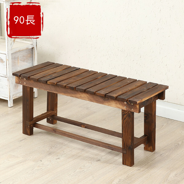 New fir solid wood furniture, outdoor furniture, flower stands, shoe changing stools, park benches, bathroom racks [90x40x35cm]