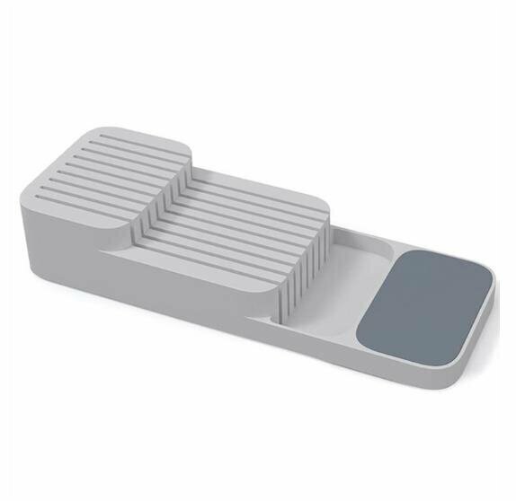 Kitchen Knife storage box Finishing tray Drawer Knife holder Knife holder [gray]