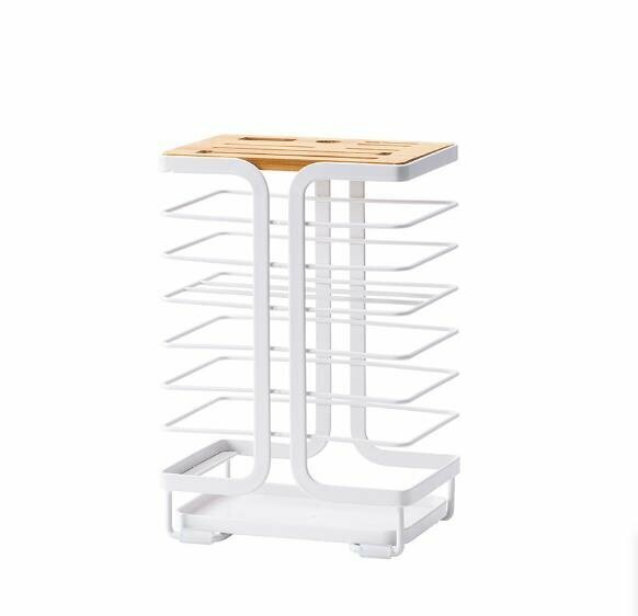Japanese-style multi-function kitchen knife holder storage knife holder (elegant white)