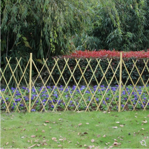New fir solid wood furniture, outdoor furniture, garden fence, pet fence [60cm high, 180cm open] original white bamboo color + 2 upright poles