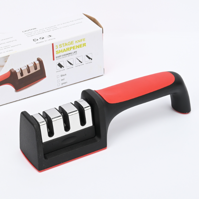 Household three-groove knife sharpener (color box)