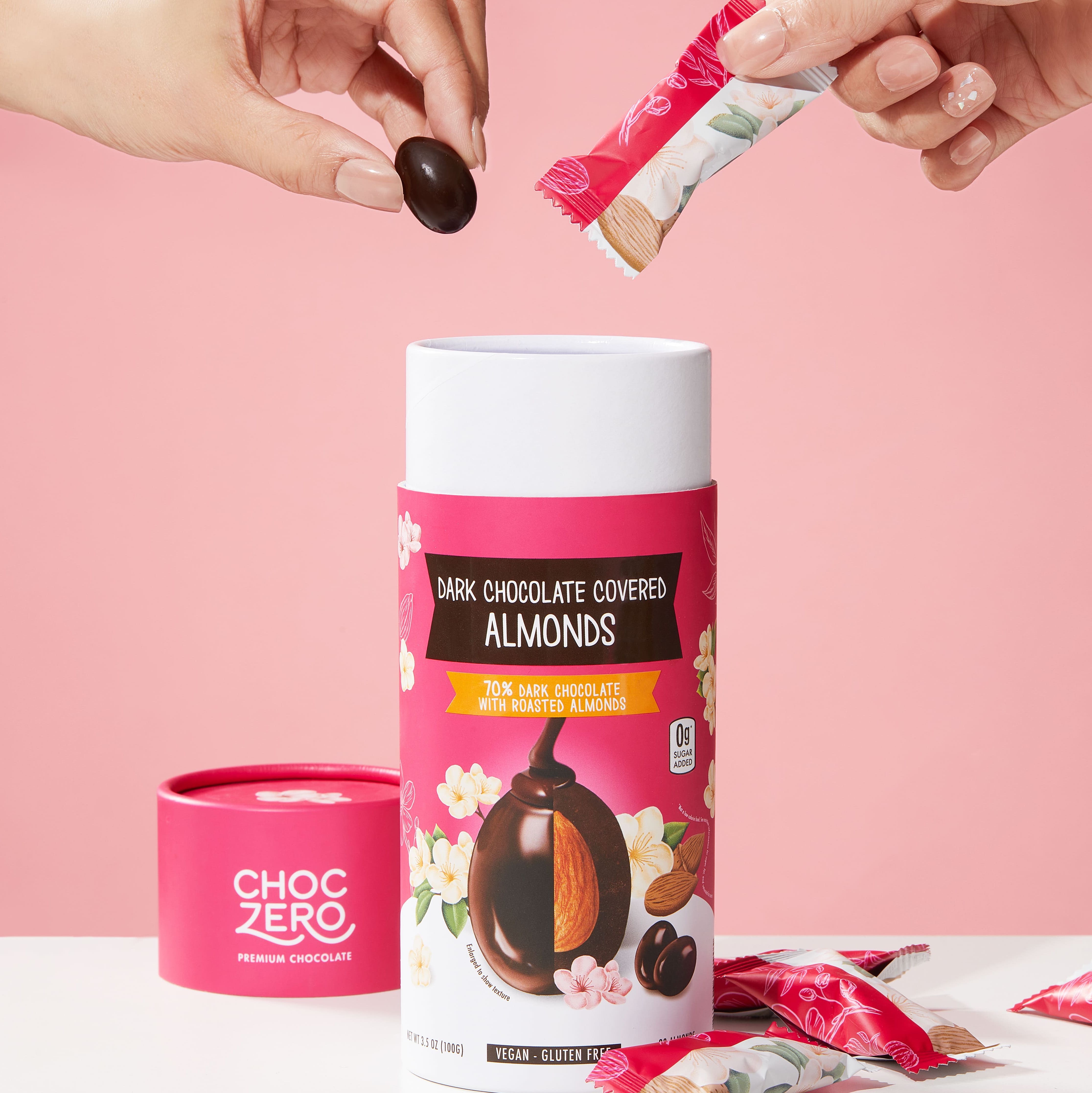 Choczero 70% 純素杏仁黑朱古力粒 100g  *內含28粒