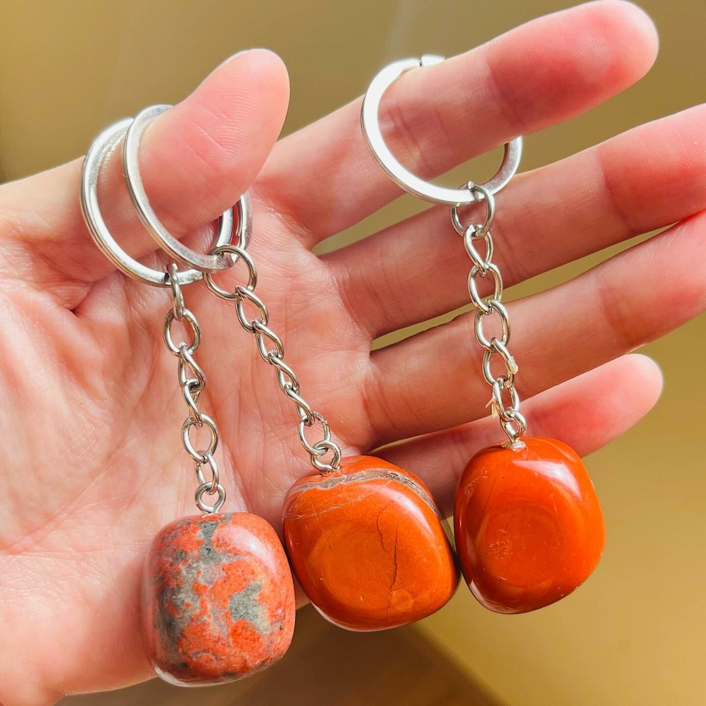 [原石] 紅碧玉 水晶鑰匙圈