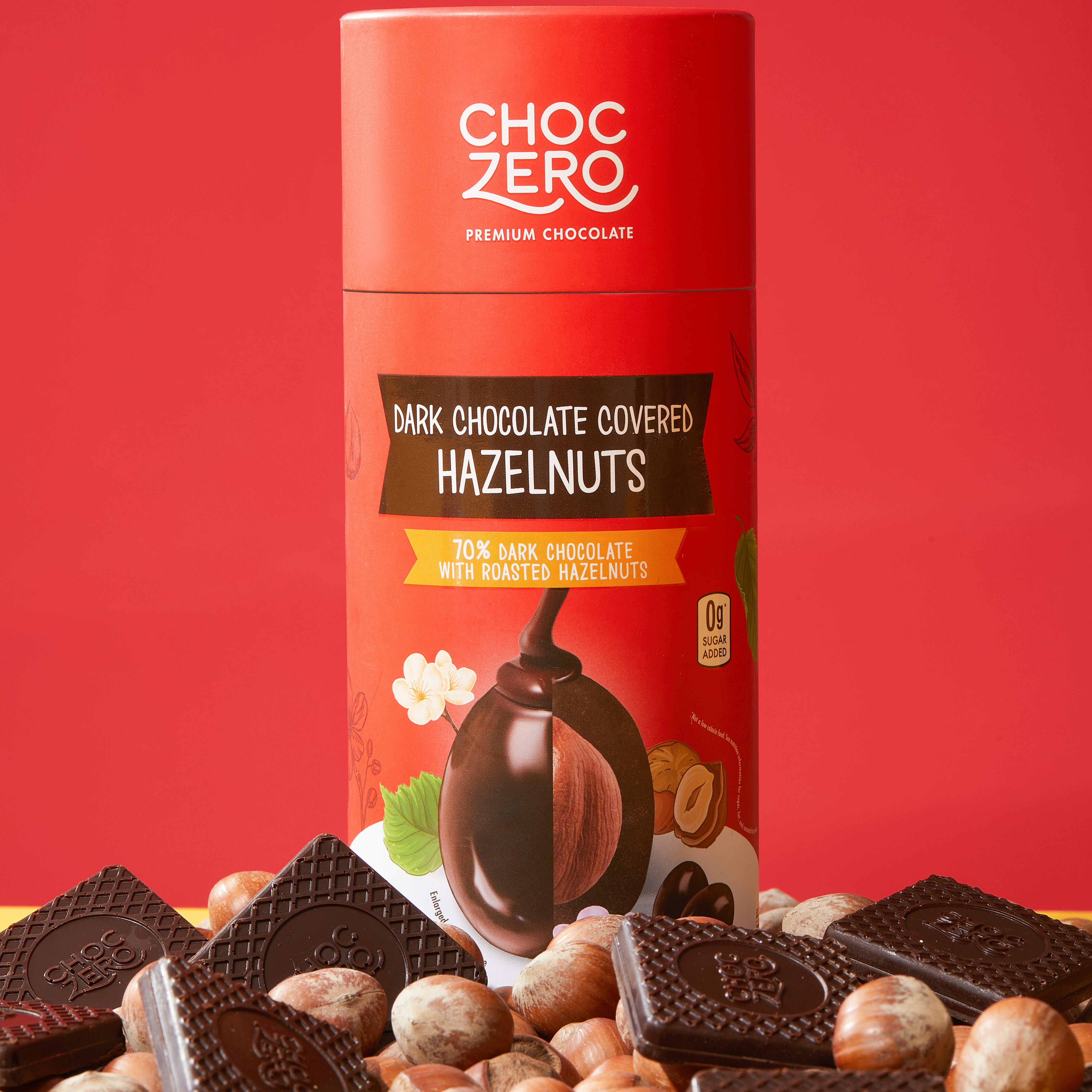 Choczero 70% 純素榛子黑朱古力粒 100g *內含28粒