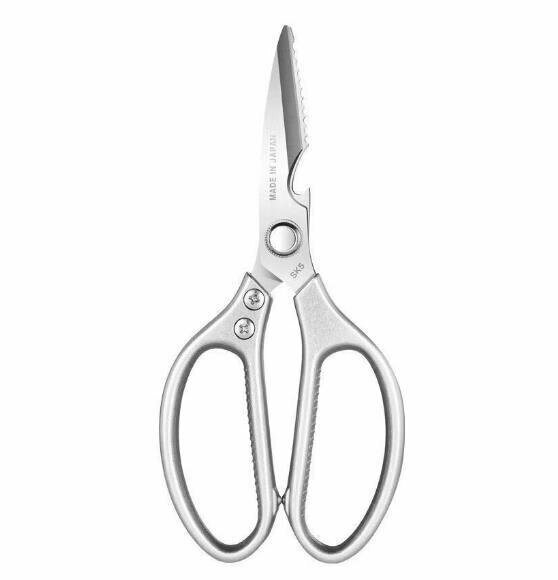 【Silver】Kitchen Scissors Power Food Hinger Scissors Kitchen Tools Power Scissors 