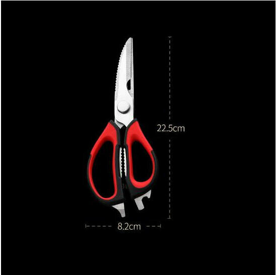 Kitchen scissors Detachable multi-function scissors Fish killing scissors【Red】