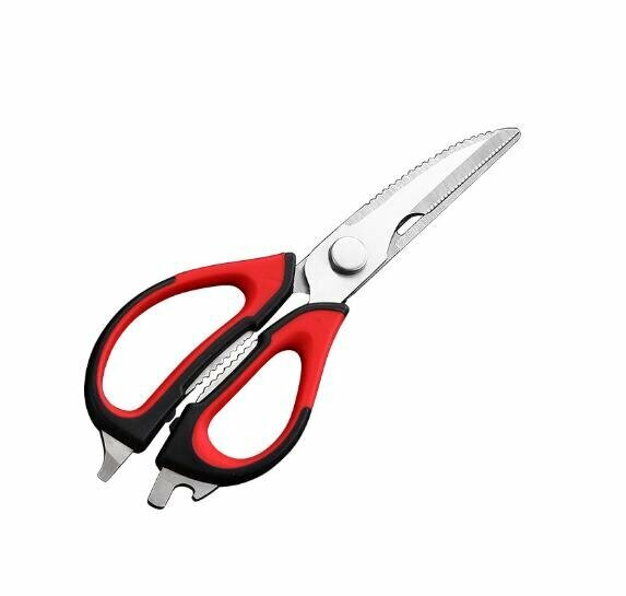 Kitchen scissors Detachable multi-function scissors Fish killing scissors【Red】
