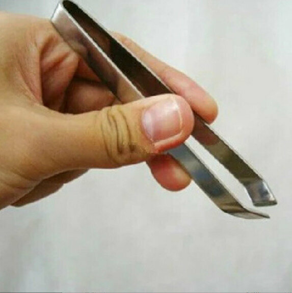 Stainless steel fishbone plucker