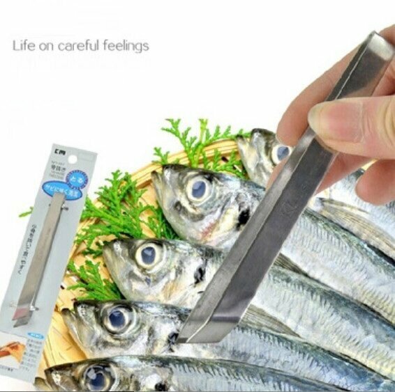 Stainless steel fishbone plucker