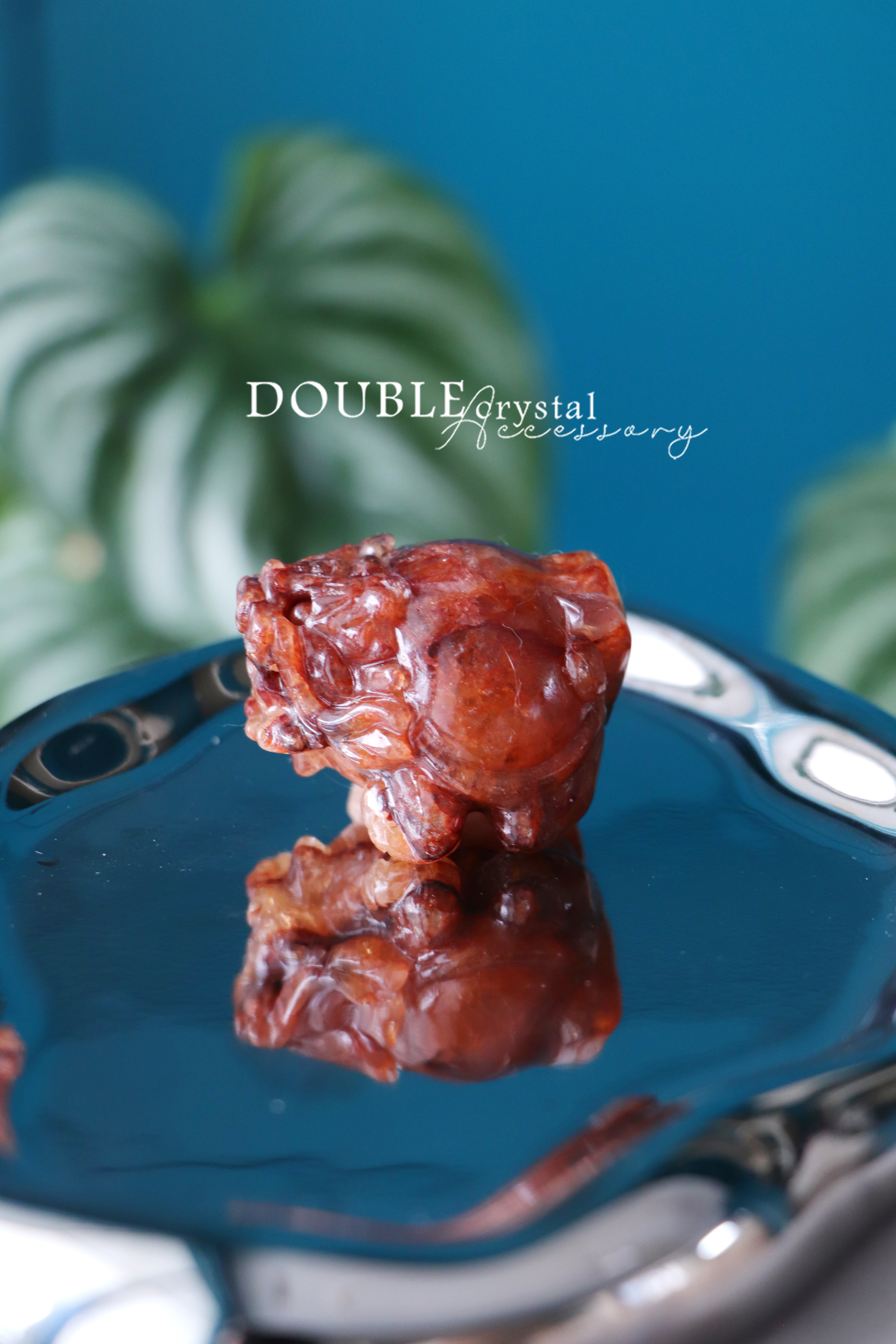 吉祥富貴橘紅膠花龍龜