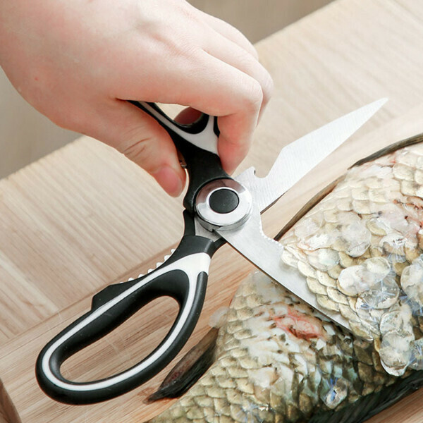Stainless steel powerful chicken bone scissors, fish killing scissors, paper cutting scissors