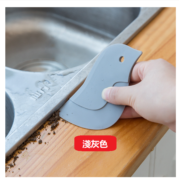 Penguin shape multi-functional soft spatula Baking and cooking kitchen supplies [light gray] 1 piece