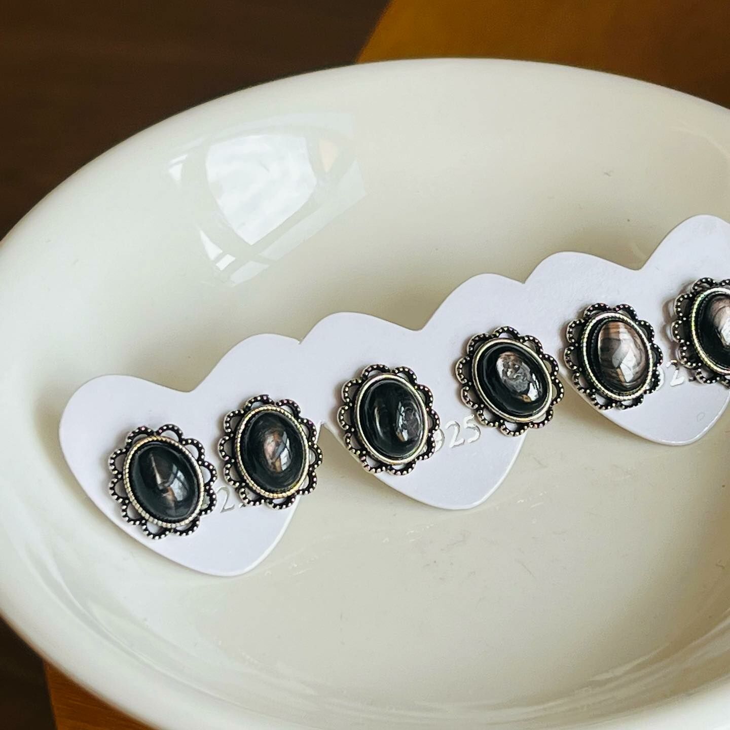 [原石] 金運石 埃及幸運石 925銀耳環