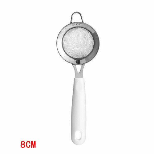 [1 pack] stainless steel strainer with handle (size 8cm) flour cardium